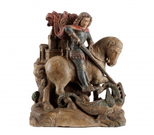 Saint Georges terrassant le dragon - Sculpture Style 