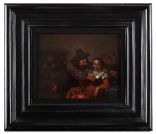 Paintings & Drawings  - A Brothel scene - Egbert van Heemskerck II (1700 - 1744)