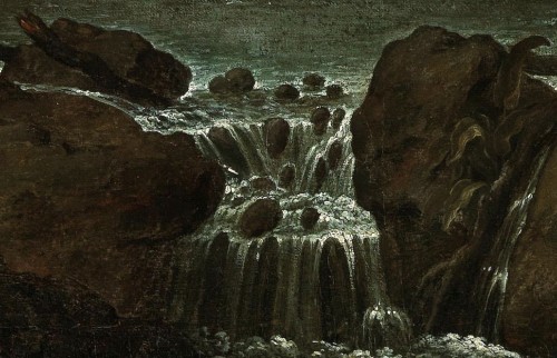  - Rocky landscape with a waterfall - Maarten Rijckaert (1587-1631)