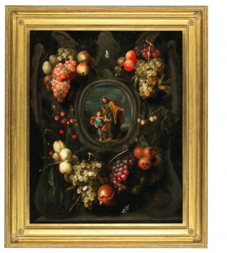 Tableaux et dessins Tableaux XVIIe siècle - Guirlandes de fruits - Frans van Everbroeck (c. 1628 - 1676)
