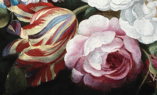 XVIIe siècle - Une guirlande de fleurs - Jan Peeter Brueghel (1628 - 1664)