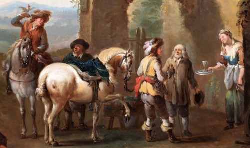 Scène avec fauconniers et chasseurs - Franz de Paula Ferg (1689-1740) - 