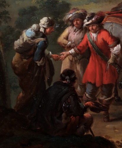Antiquités - Scène avec fauconniers et chasseurs - Franz de Paula Ferg (1689-1740)