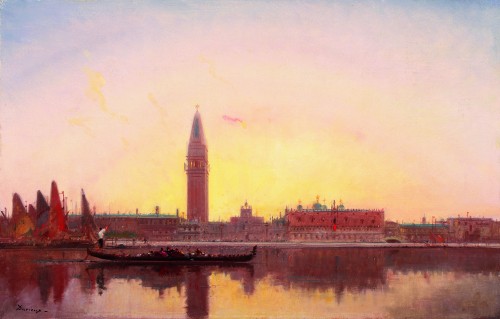 Vue de Venise avec le Palais Ducal - Henri Duvieux (1855 - 1920)