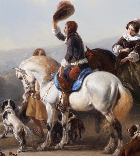 The return from the hunt - Jozef Moerenhout (1801 - 1875) - 