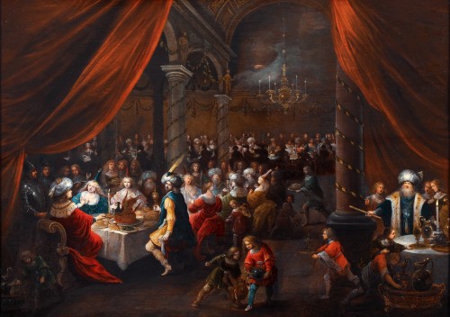 The Banquet of Esther and Ahasuerus - Frans Francken II & workshop