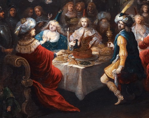 XVIIe siècle - Le Banquet d'Esther et d'Assuérus - Frans Francken II & atelier