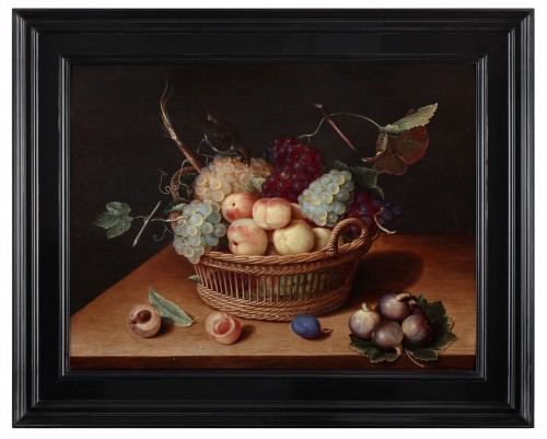 Tableaux et dessins Tableaux XVIIe siècle - Nature morte à la corbeille de fruits - Suiveur de Jacob van Hulsdonck