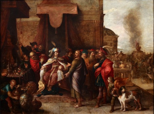 Croesos showing Solon his treasures - Frans Francken II (1581-1642)  - Paintings & Drawings Style 