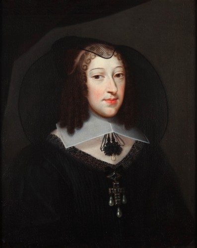 Tableaux et dessins Tableaux XVIIe siècle - Portrait d'Anne d'Autriche - Ecole franco-flamande du XVIIe siècle