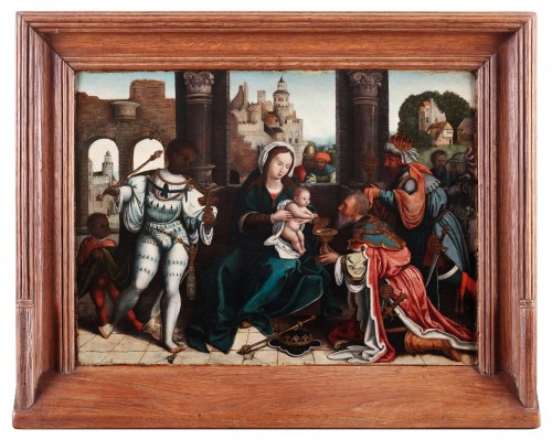 L'adoration - Cercle de Bernard van Orley (1525-1549) - Tableaux et dessins Style 