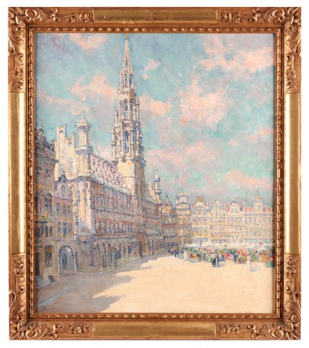 Tableaux et dessins Tableaux du XXe siècle - La Grand-Place de Bruxelles - Paul Leduc (1876-1943)