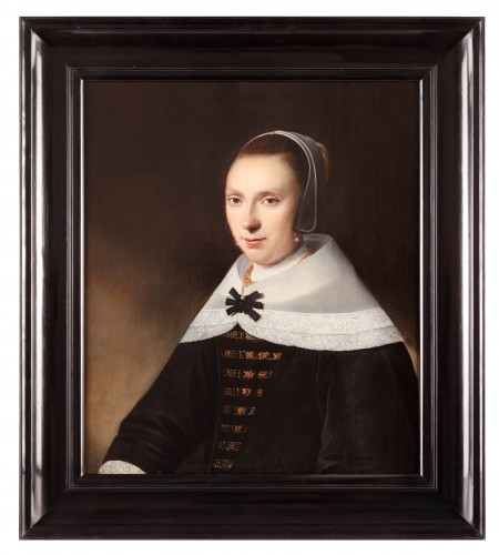 Tableaux et dessins Tableaux XVIIe siècle - Portrait d'une jeune femme hollandaise - Anthonie Palamedesz. (1601-1673)