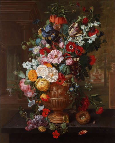 Stone vase with flowers - Jan Frans Eliaerts (1761-1848)