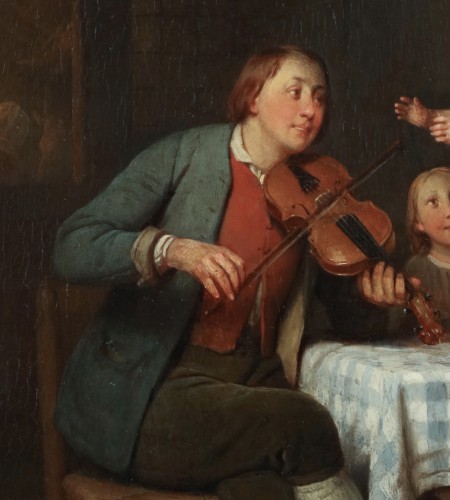 Paintings & Drawings  - A happy family - Ferdinand de Braekeleer (Antwerp 1792 - Antwerp 1883)