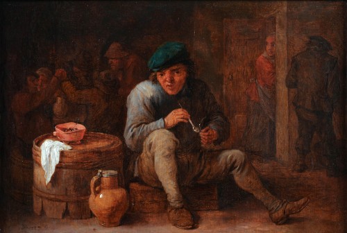 The Smoking Peasant - David Teniers II (Antwerp 1610- Brussels 1690)