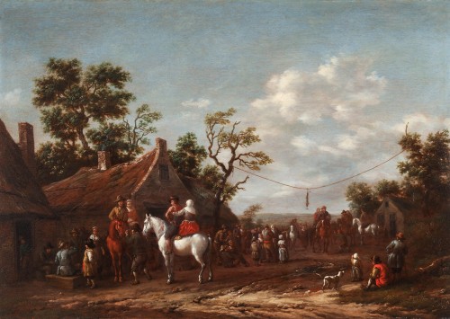 A village competition - Barent Gael (Harlem 1630/1635 - Amsterdam 1698)