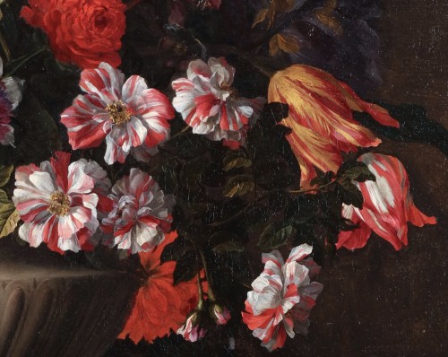 17th century - Flowers in a stone vase -  Jean-Baptiste Monnoyer (1636-1699)