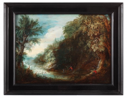 Taking a rest near the river - Gijsbrecht Leytens (1586- 1643) - Paintings & Drawings Style 