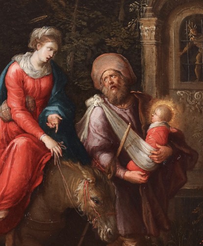 Paintings & Drawings  - The flight into Egypt - Vincent Malo (c. 1605- c. 1650)