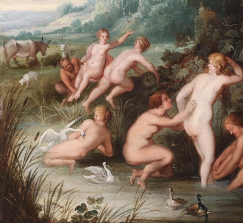 Bathing nymphs - Jan van Balen &amp; studio of Jan II Brueghel - 