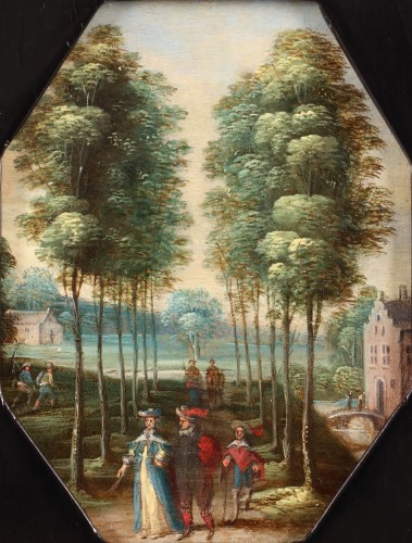 Paintings & Drawings  - A pleasant walk - Isaak van Oosten (1613-1661)