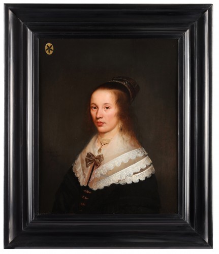 Tableaux et dessins Tableaux XVIIe siècle - Portrait de Madame Berck de Dordrecht - Jacob Gerritsz Cuyp (1594- 1651/52)