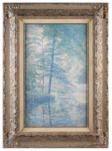 Tableaux et dessins Tableaux XIXe siècle - Un lac dans la forêt - Modest Huys (1874-1932)