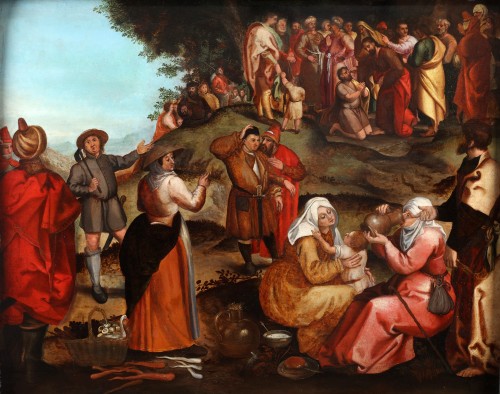 Paintings & Drawings  - Christ healing the Blind man - Crispin van den Broeck (1524-1591)