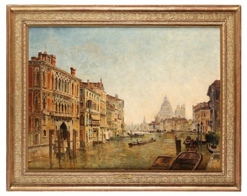 Une vue d'un canal à Venise - Henri Olive Tamari (1898 -1980) - Tableaux et dessins Style 