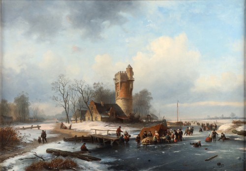 Paysage d'hiver avec koek-en-zopie - Smits & Schaep