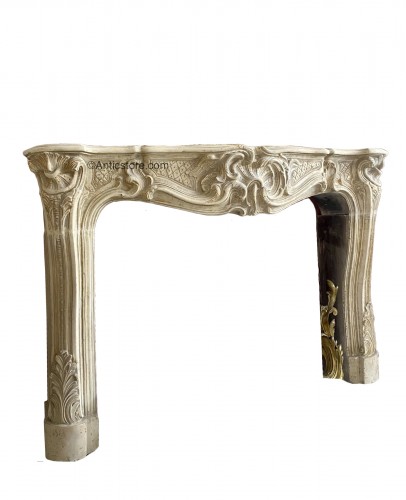 Louis XV period stone fireplace