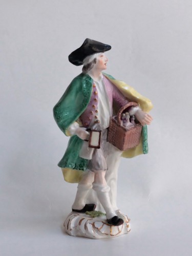 Cri de Paris, le vendeur de bouteilles - Porcelaine de Meissen vers 1754 - Céramiques, Porcelaines Style Louis XV