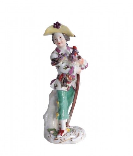 The young man with a hen, Meissen porcelain around 1750