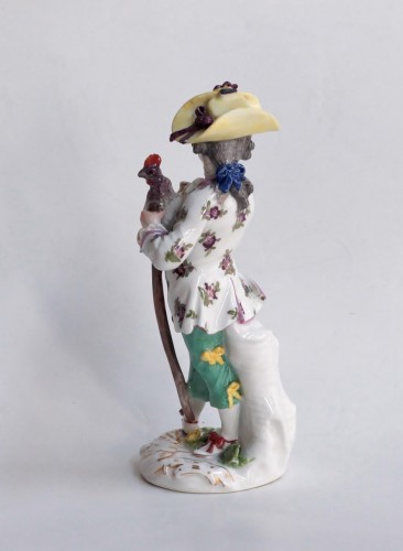  Le jeune homme à la poule, porcelaine de Meissen vers 1750 - JM Béalu & Fils