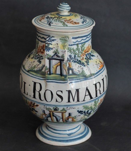 Chevrette en faïence de Pesaro (Italie) du 18e siècle - Céramiques, Porcelaines Style 