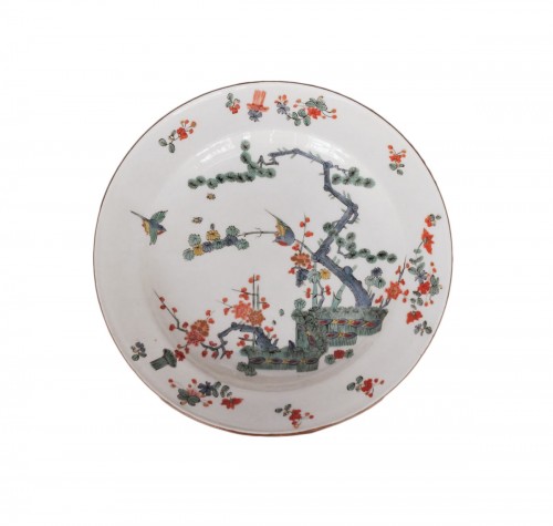 Meissen porcelain plate with Kakiemon decoration, circa 1735-1755