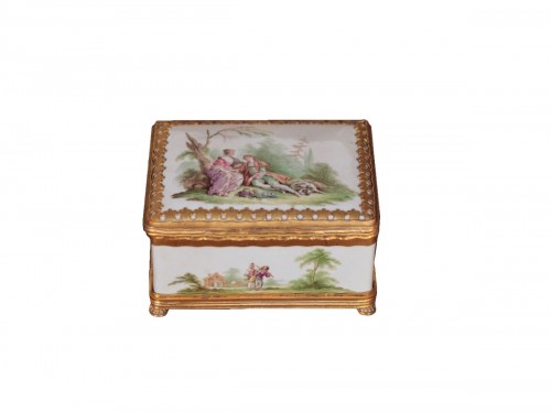 Enamel snuff box with brass mounting, Germany circa 1775