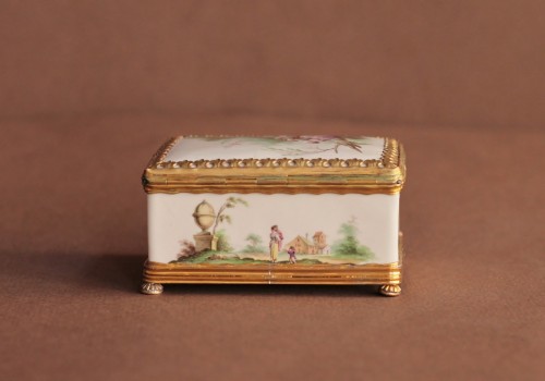 Boîte tabatière en émail et monture en laiton Allemagne vers 1775 - 