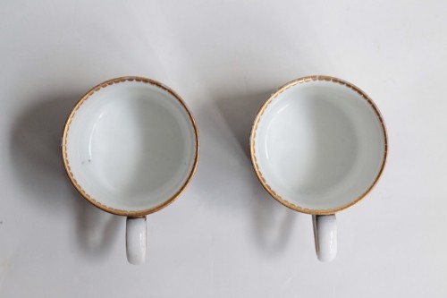 Deux tasses "mignonette" en porcelaine tendre de Vincennes vers 1752-1754 - Céramiques, Porcelaines Style 