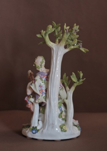 Meissen porcelain group, Apollo with pyton snake, circa 1750 - Porcelain & Faience Style Louis XV