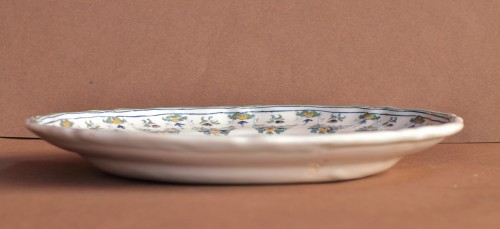 Porcelain & Faience  - Moustiers earthenware plate depicting Orpheus. Clérissy workshop. 18th c.