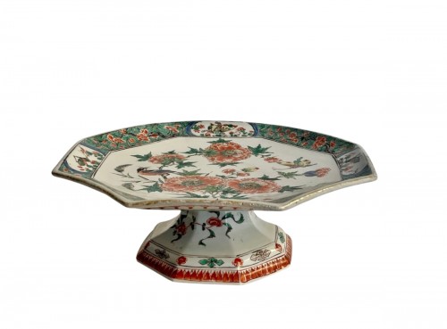 Présentoir en porcelaine de Chine à décor de la Famille Verte, époque Kangxi 18e siècle