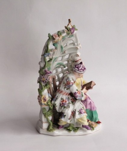 XVIIIe siècle - Groupe en porcelaine de Meissen, un couple de Chinois, modèle de Reinicke, vers 1745.