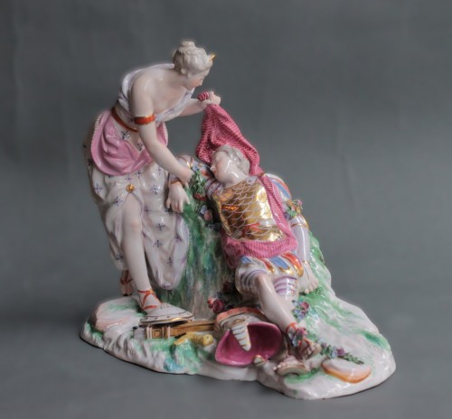 Renaud and Armide group in Niderviller earthenware, circa 1775 - Porcelain & Faience Style Louis XV