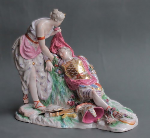 Louis XV - Renaud and Armide group in Niderviller earthenware, circa 1775