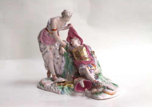 Antiquités - Renaud and Armide group in Niderviller earthenware, circa 1775