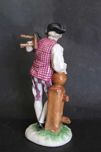 Porcelain & Faience  - Niderviller earthenware statuette, the tinker or the shoeshine boy, 18th century