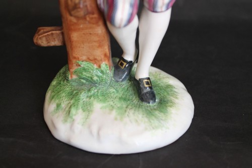 Niderviller earthenware statuette, the tinker or the shoeshine boy, 18th century - Louis XVI