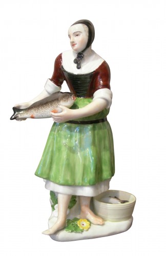 Meissen porcelain fishmonger, circa 1748